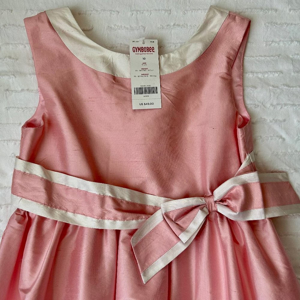 Gymboree Girls Special Occasion Dress-Pink/White-Size 10 - Picture 5 of 9
